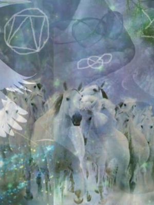 Caballos con sellos esmeralda